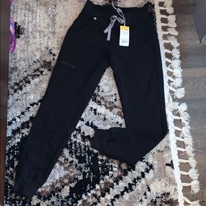 Figs Jogger Black Scrub Pants